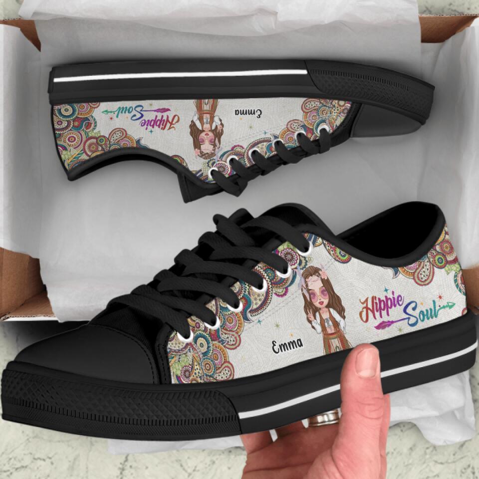 Personalized Hippie Dog Mom - Up to 3 Dogs - Gift Idea For Hippies/Dog Lovers - Hippie Soul