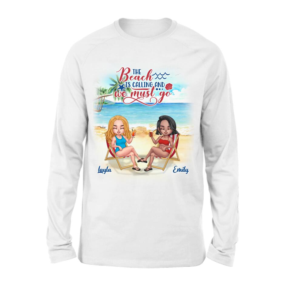 Personalized Beach Shirt - Up to 5 People - Gift Idea For Friends - The Beach Is Calling And We Must Go