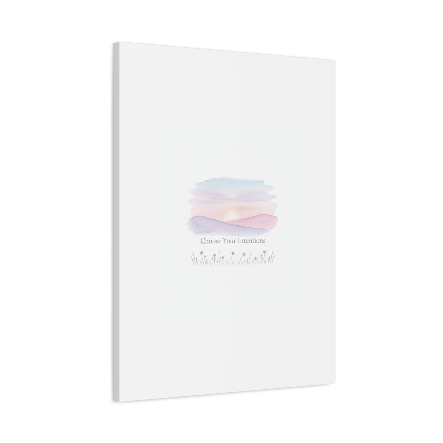 Choose Your Intentions Canvas, soft wellness poster, pastel gradient mindfulness art