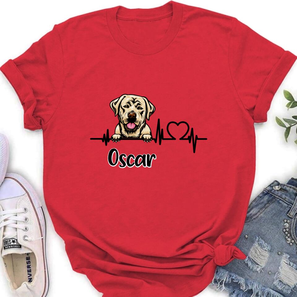 Personalized Heartbeat Dog/Cat Shirt/Pullover Hoodie - Up to 2 Pets - Gift Idea For Dog/Cat Lover