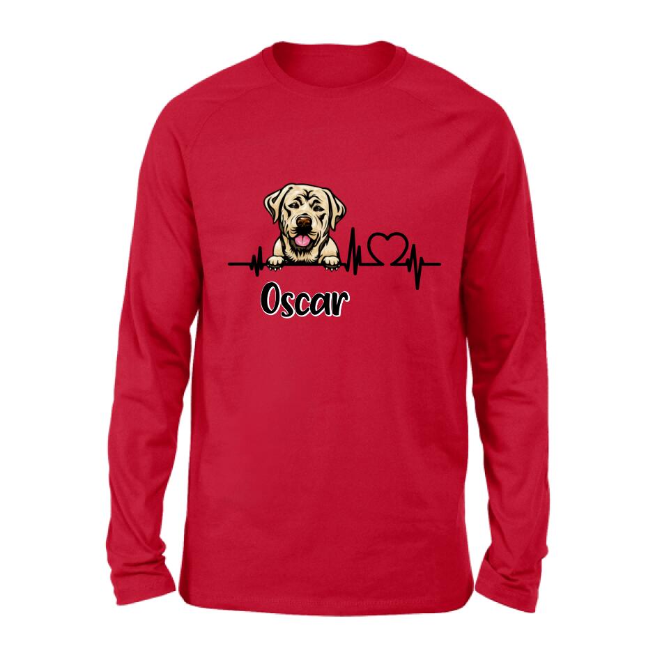 Personalized Heartbeat Dog/Cat Shirt/Pullover Hoodie - Up to 2 Pets - Gift Idea For Dog/Cat Lover