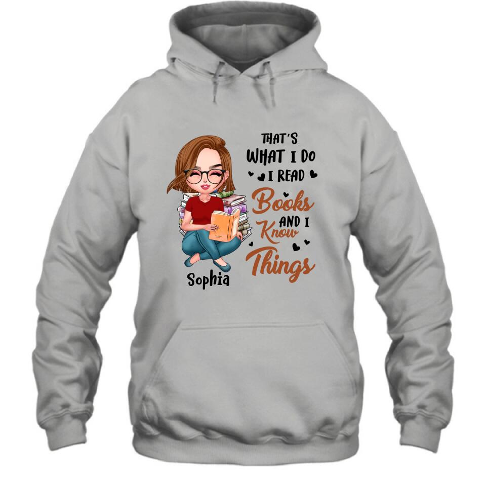 Personalized Just A Girl Who Loves Books Shirt/Pullover Hoodie - Gift Idea For Books Lover