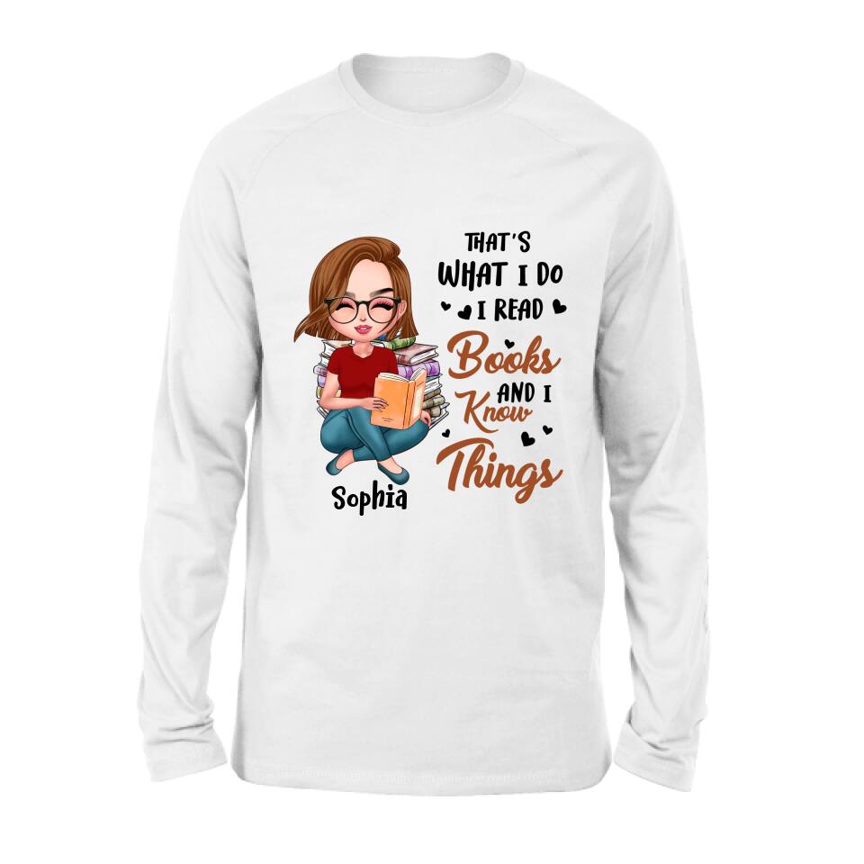 Personalized Just A Girl Who Loves Books Shirt/Pullover Hoodie - Gift Idea For Books Lover
