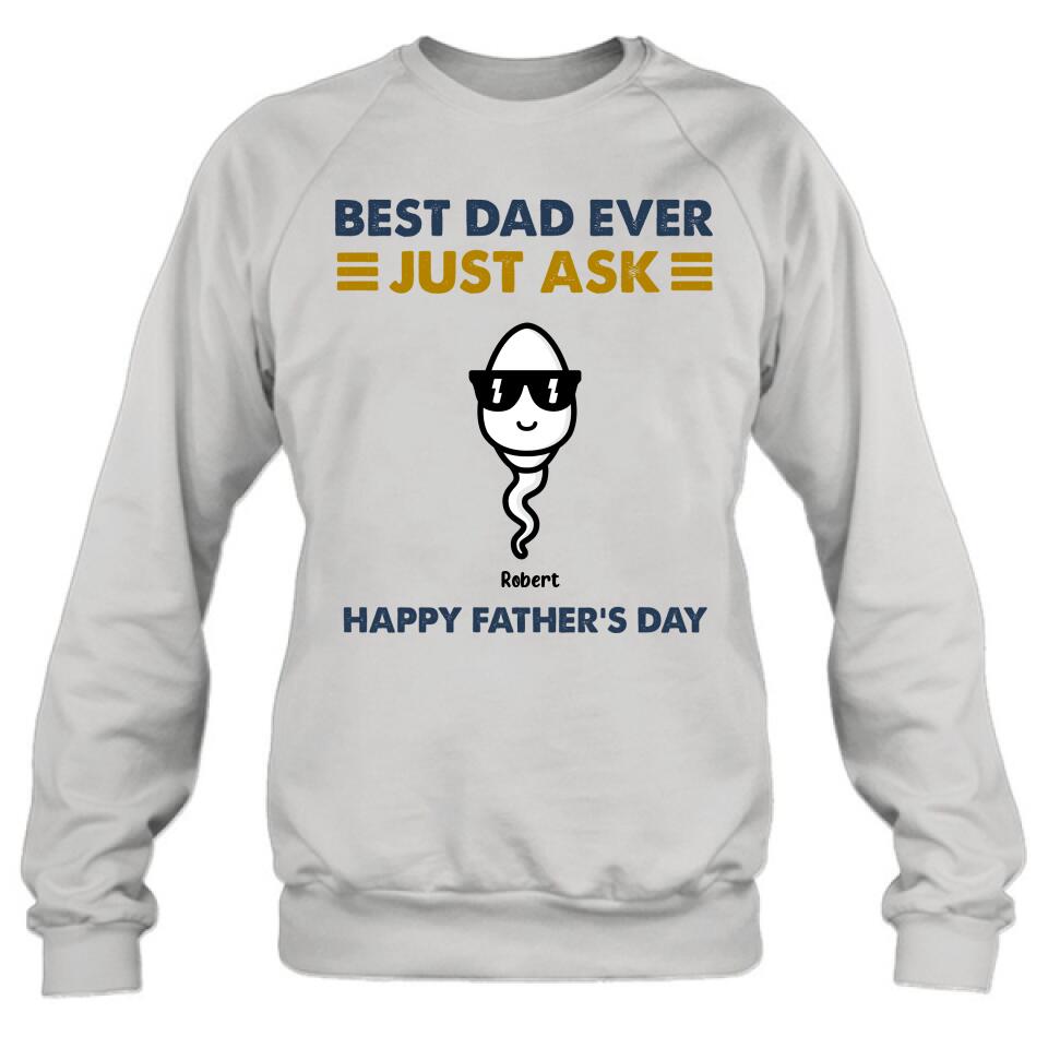 Personalized Father's Day Shirt/Pullover Hoodie - Up to 7 Kids - Father's Day Gift Idea - Best Father Ever