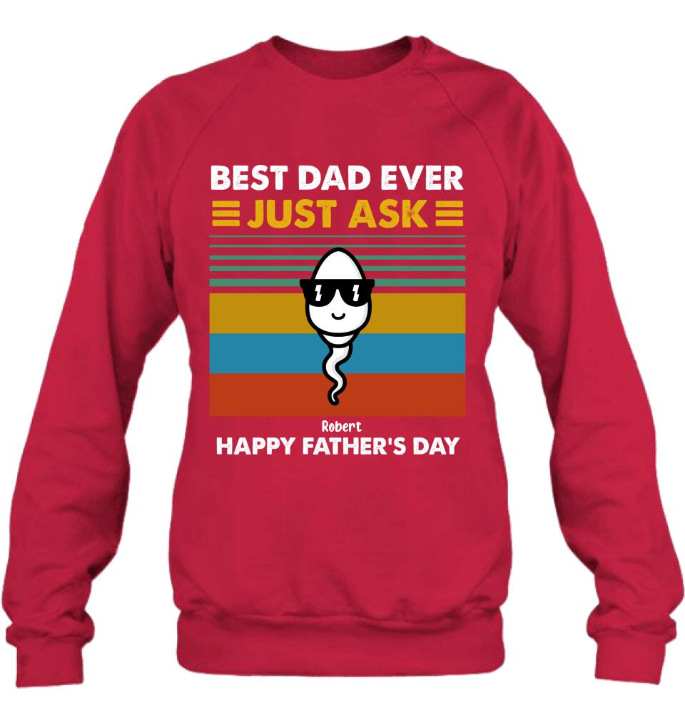 Personalized Father's Day Shirt/ Pullover Hoodie - Up to 7 Kids - Father's Day Gift Idea - Best Father Ever
