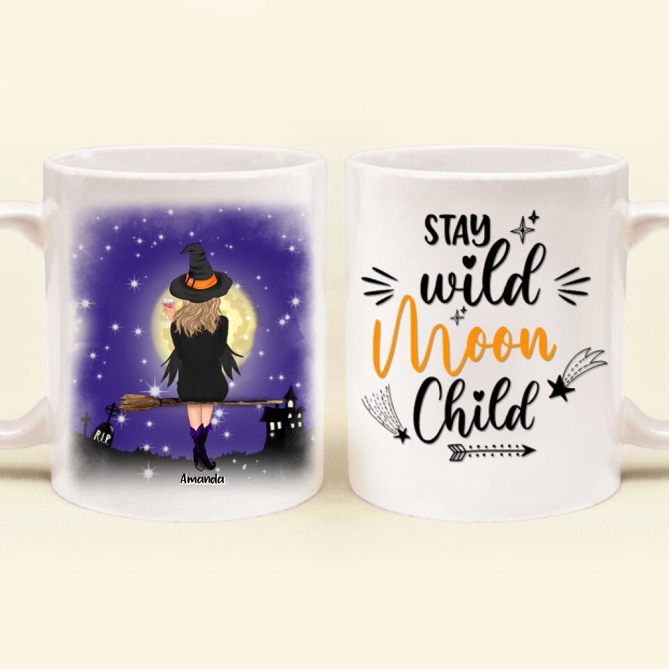 Personalized Witchy Coffee Mug - Up to 4 Witches - Stay Wild Moon Child - OCEL9Z