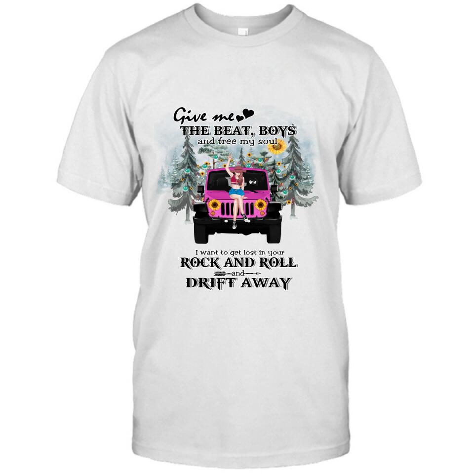 Personalized Boho Off-road Car T-shirt/Hoodie - Gift Idea For Friend - I Want To Get Lost In Your Rock and Roll