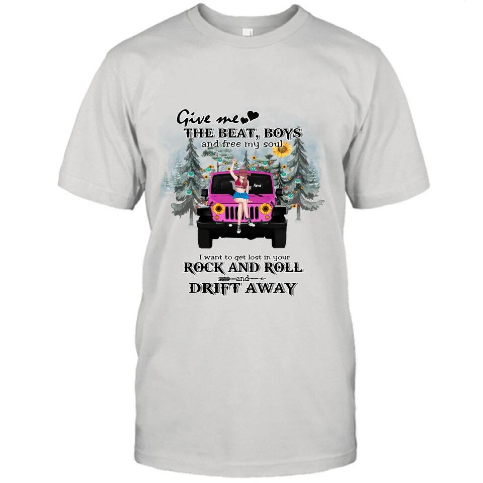 Personalized Boho Off-road Car T-shirt/Hoodie - Gift Idea For Friend - I Want To Get Lost In Your Rock and Roll