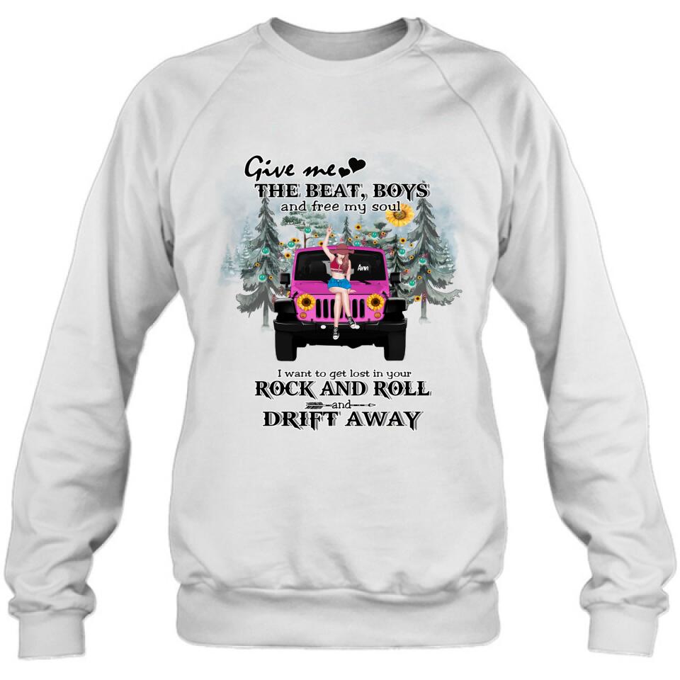 Personalized Boho Off-road Car T-shirt/Hoodie - Gift Idea For Friend - I Want To Get Lost In Your Rock and Roll