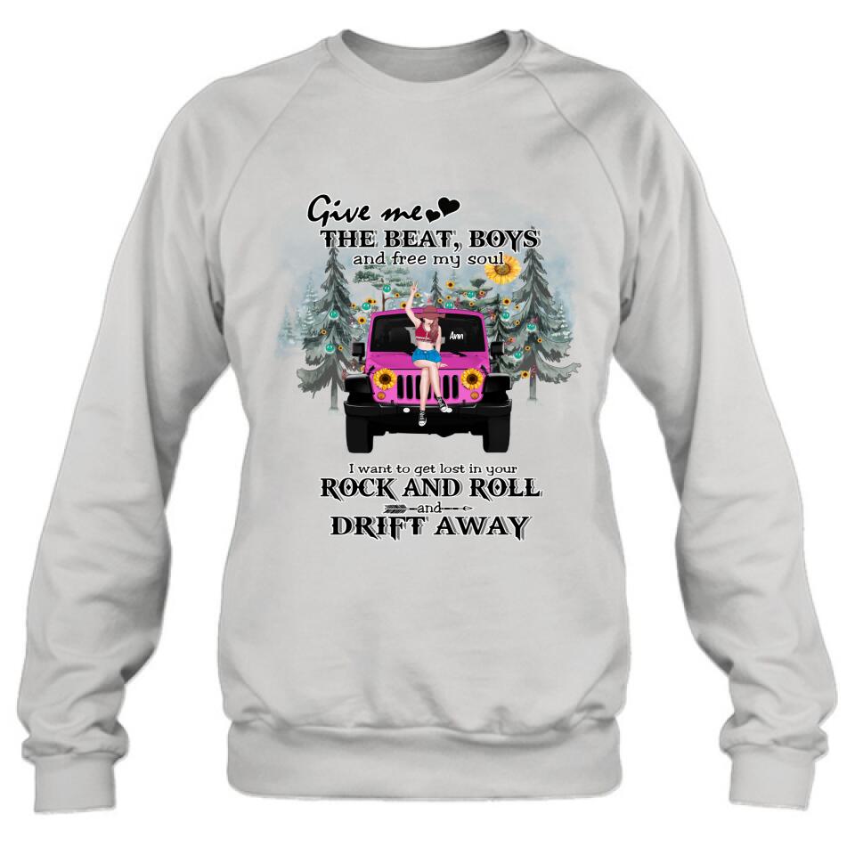 Personalized Boho Off-road Car T-shirt/Hoodie - Gift Idea For Friend - I Want To Get Lost In Your Rock and Roll