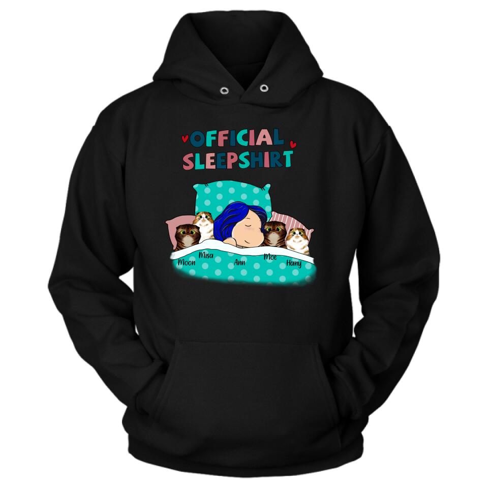Personalized Cat Shirt - Up to 4 Cats - Cat Official Sleepshirt