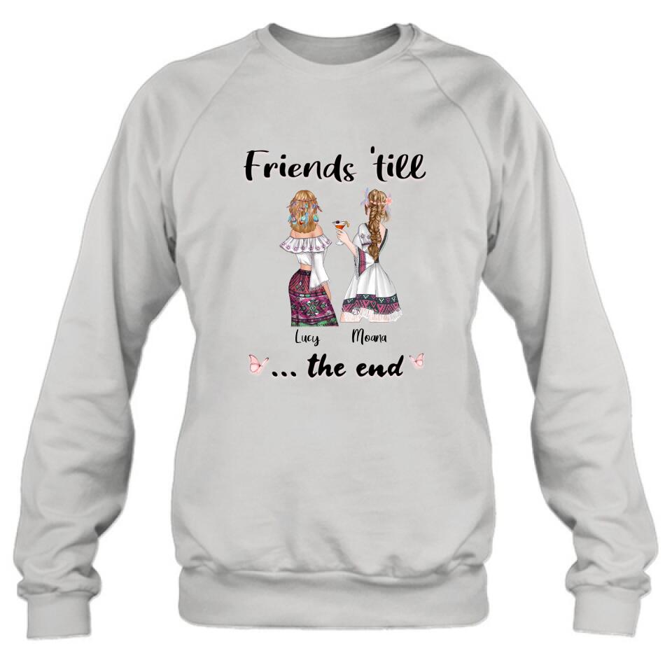 Personalized Bohemian Friends T-shirt/Hoodie - Best Idea for Friends - Friends 'till the end