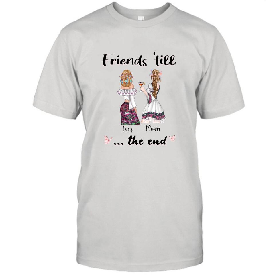 Personalized Bohemian Friends T-shirt/Hoodie - Best Idea for Friends - Friends 'till the end