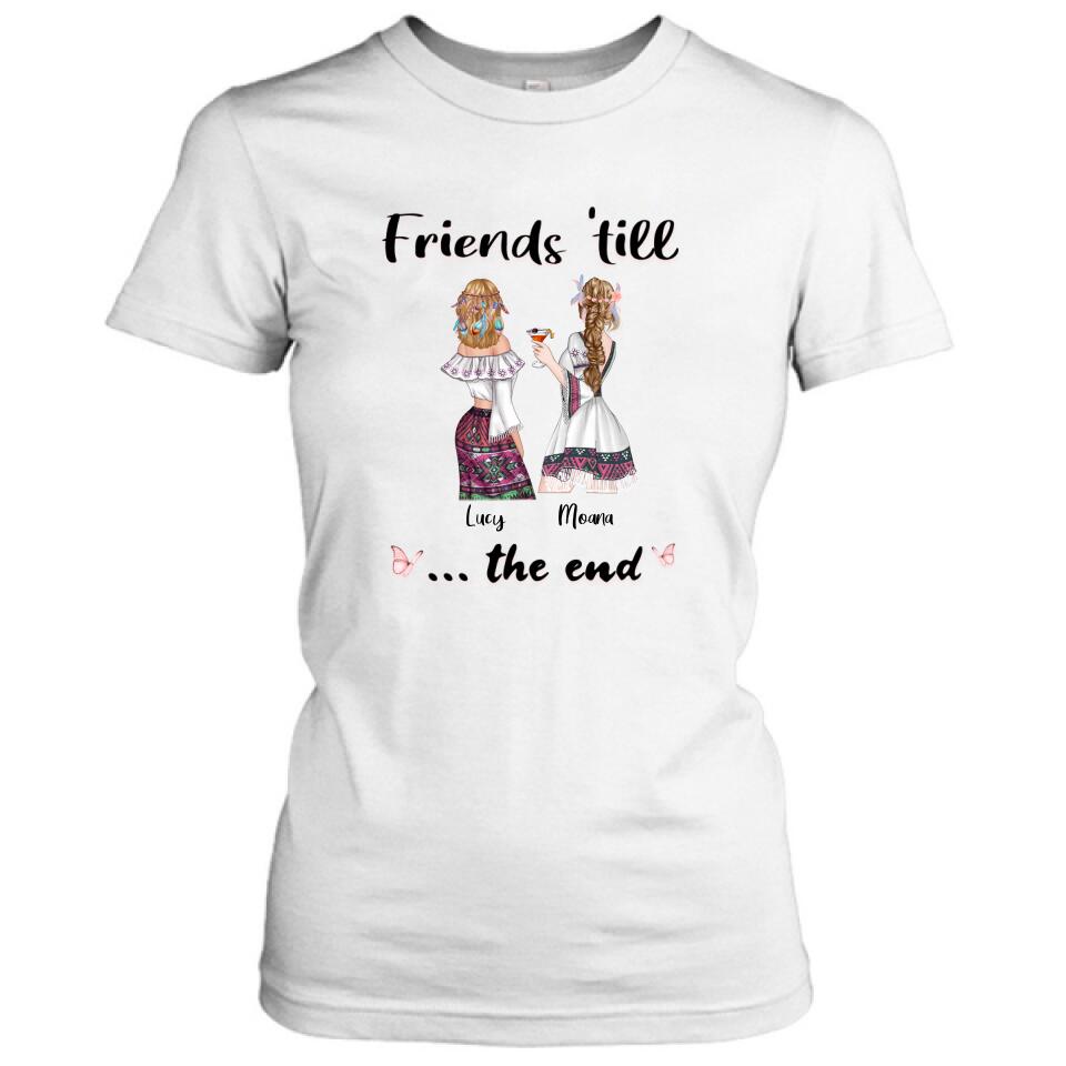 Personalized Bohemian Friends T-shirt/Hoodie - Best Idea for Friends - Friends 'till the end