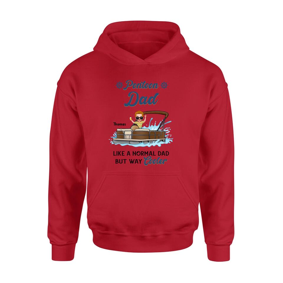 Personalized Pontoon Unisex T-shirt/Long Sleeve/Sweatshirt/Hoodie - Pontoon Dad Like A Normal Dad But Way Cooler