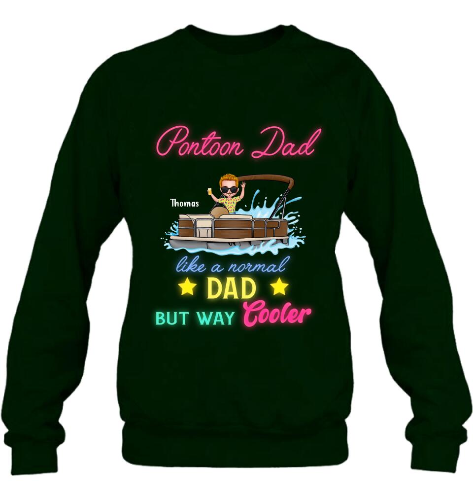 Personalized Pontoon Unisex T-shirt - Gift Idea For Father's Day - Pontoon Dad Like A Normal Dad But Way Cooler