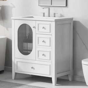 White + Solid Wood+MDF