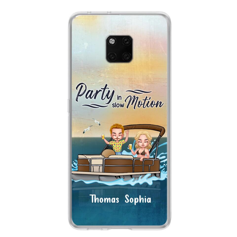 Custom Personalized Pontoon Couple/ Queen/ Captain Phone Case - Pontoon Gift Idea - Husband And Wife Pontoon Partners For Life - Case For Xiaomi, Oppo And Huawei