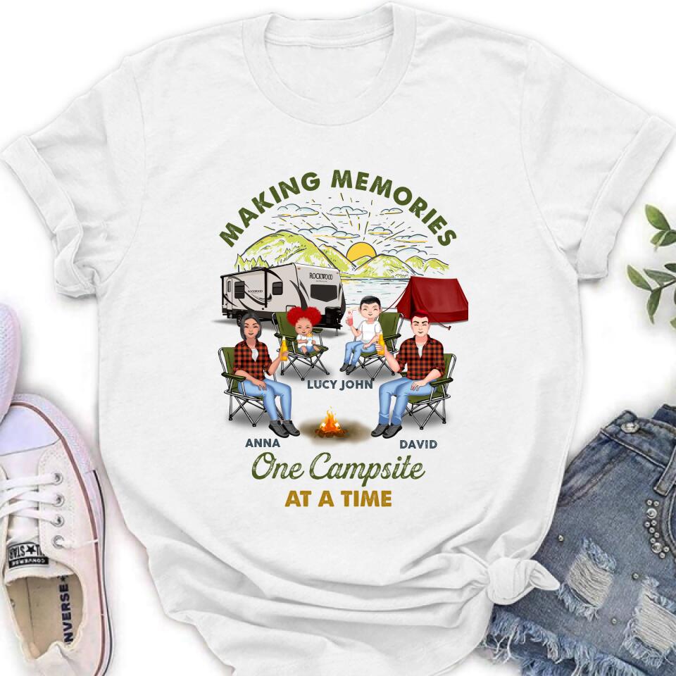 Personalized Camping Shirt/Hoodie - Gift Idea For Couple/Family/Camping Lovers - Making Memories One Campsite At A Time