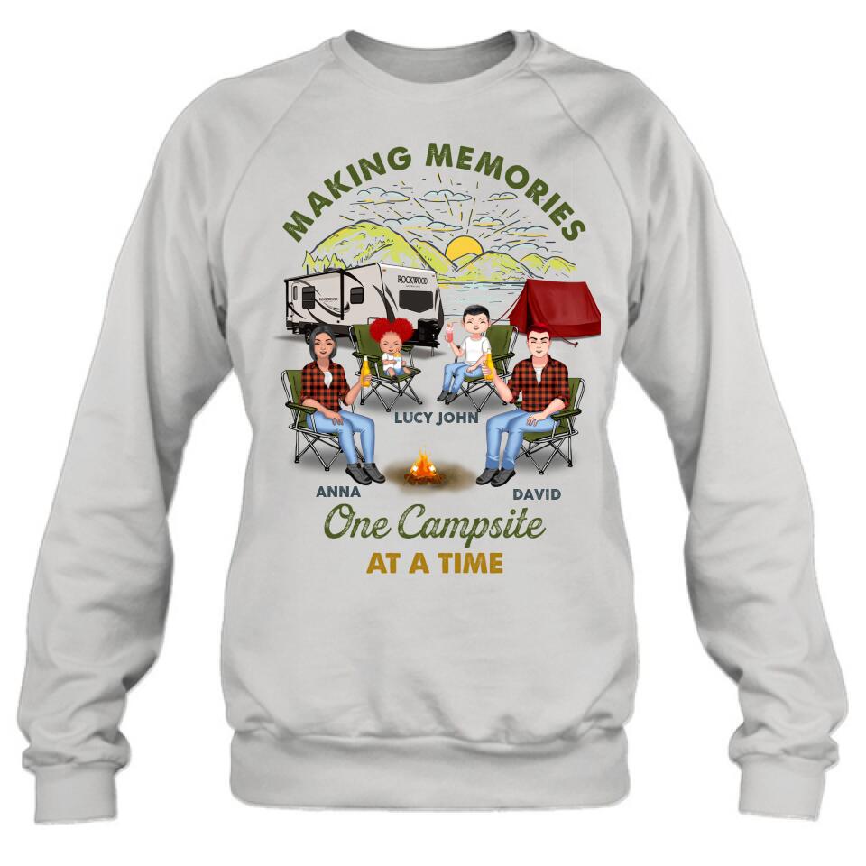 Personalized Camping Shirt/Hoodie - Gift Idea For Couple/Family/Camping Lovers - Making Memories One Campsite At A Time