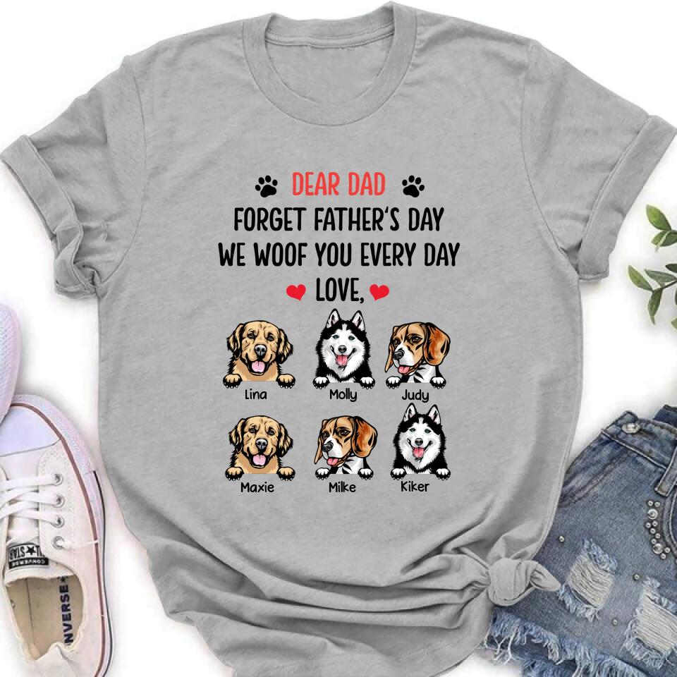 Personalized Front Pet Shirt/Hoodie - Gift Idea For Father's Day - We Woof You Everyday