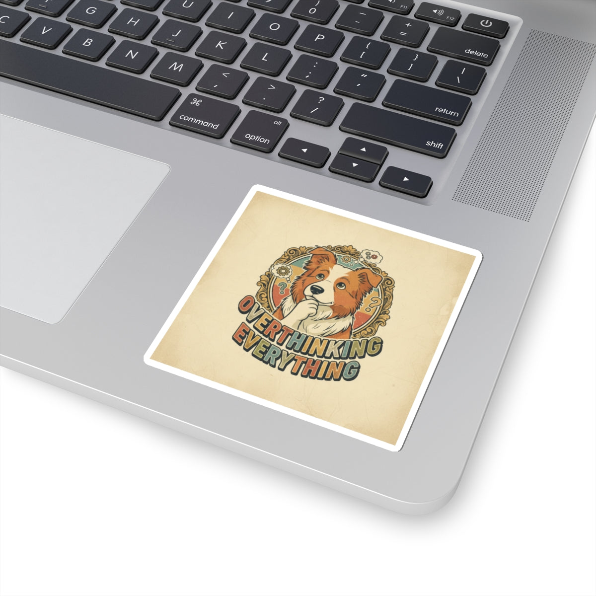 Overthinking Overrated — Funny Dog Sticker Pack