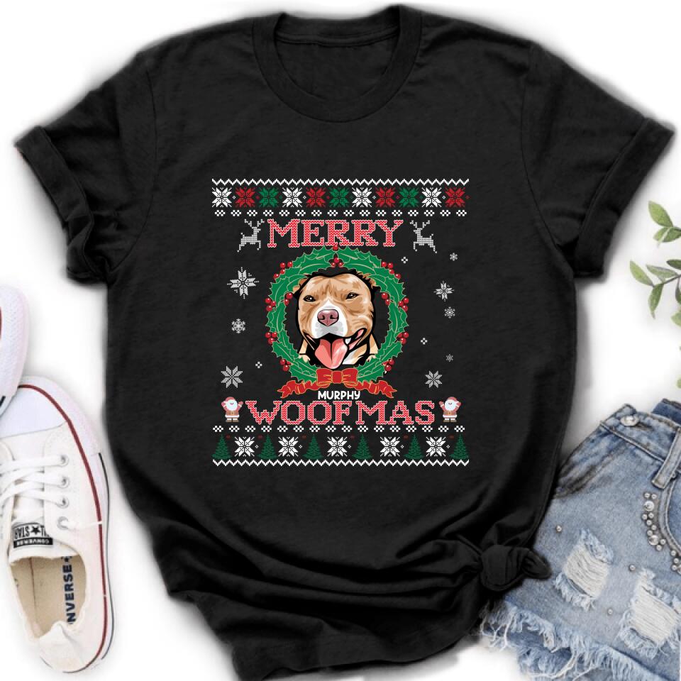Personalized Dog Sweatshirt - Up to 5 Dogs - Best Gift For Dog Lover - Merry Woofmas