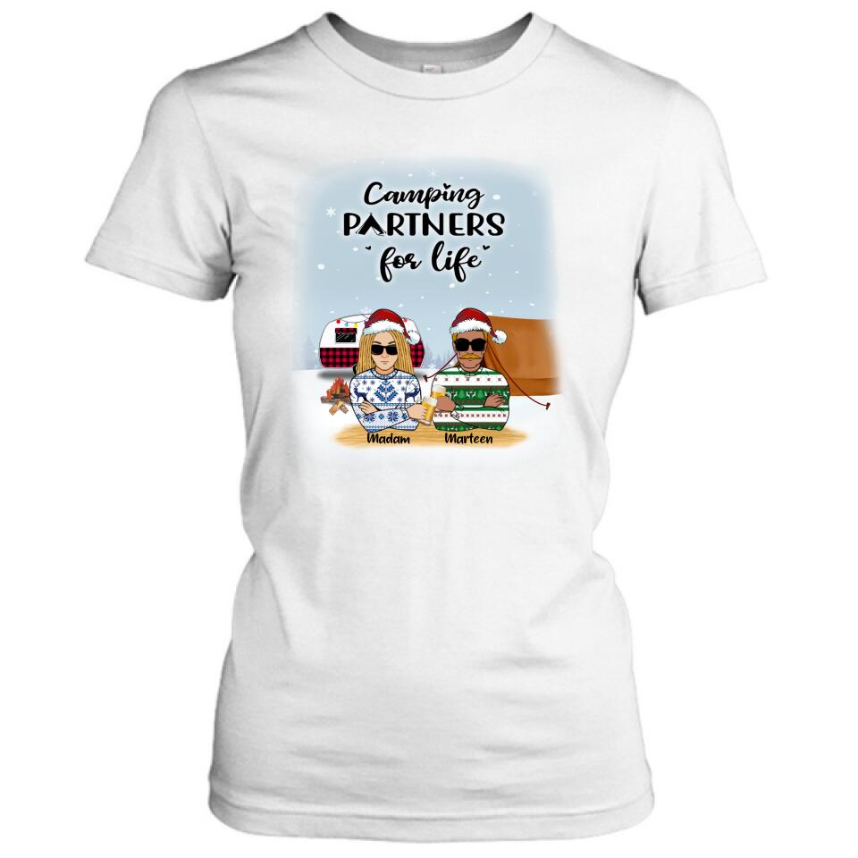 Personalized Camping Front View Sweater/T-shirt - Gift For Camping Lovers - Camping Partners For Life