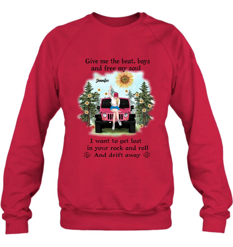 Personalized Off-road Girl Unisex/Sweatshirt/Hoodie/Long Sleeve - Gift For Best Friend - I Want To Get Lost In Your Rock And Roll
