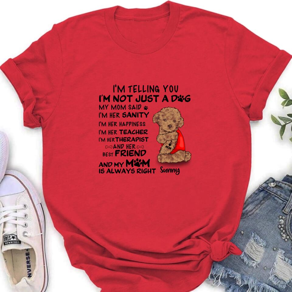 Personalized Dog Shirt - Best Gift For Dog Lovers - I'm Not Just A Dog