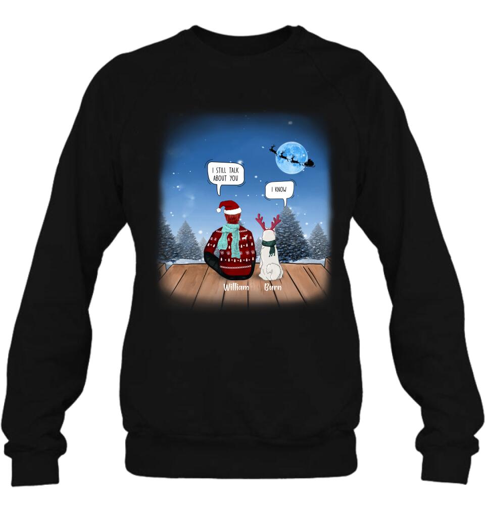 Personalized Memorial Pet T-Shirt/Sweatshirt/Hoodie - Couple/Adult With Up to 6 Pets - Best Christmas Gift For Cat/Dog Lover
