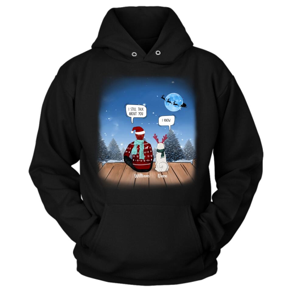 Personalized Memorial Pet T-Shirt/Sweatshirt/Hoodie - Couple/Adult With Up to 6 Pets - Best Christmas Gift For Cat/Dog Lover