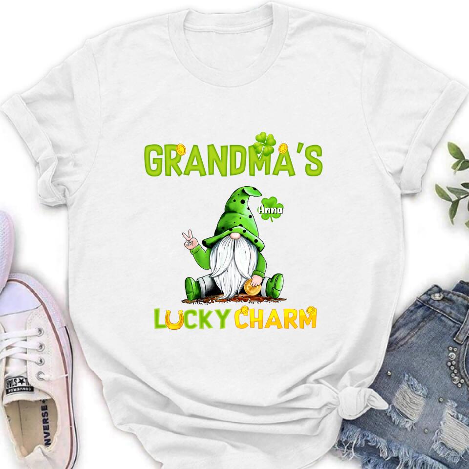 Personalized Shirt/Hoodie/Sweatshirt - Gift for Grandmother - Grandma's Lucky Charms - Up to 6 Grandkids