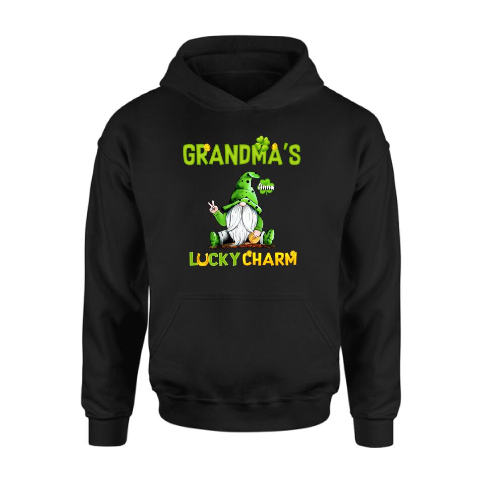 Personalized Shirt/Hoodie/Sweatshirt - Gift for Grandmother - Grandma's Lucky Charms - Up to 6 Grandkids