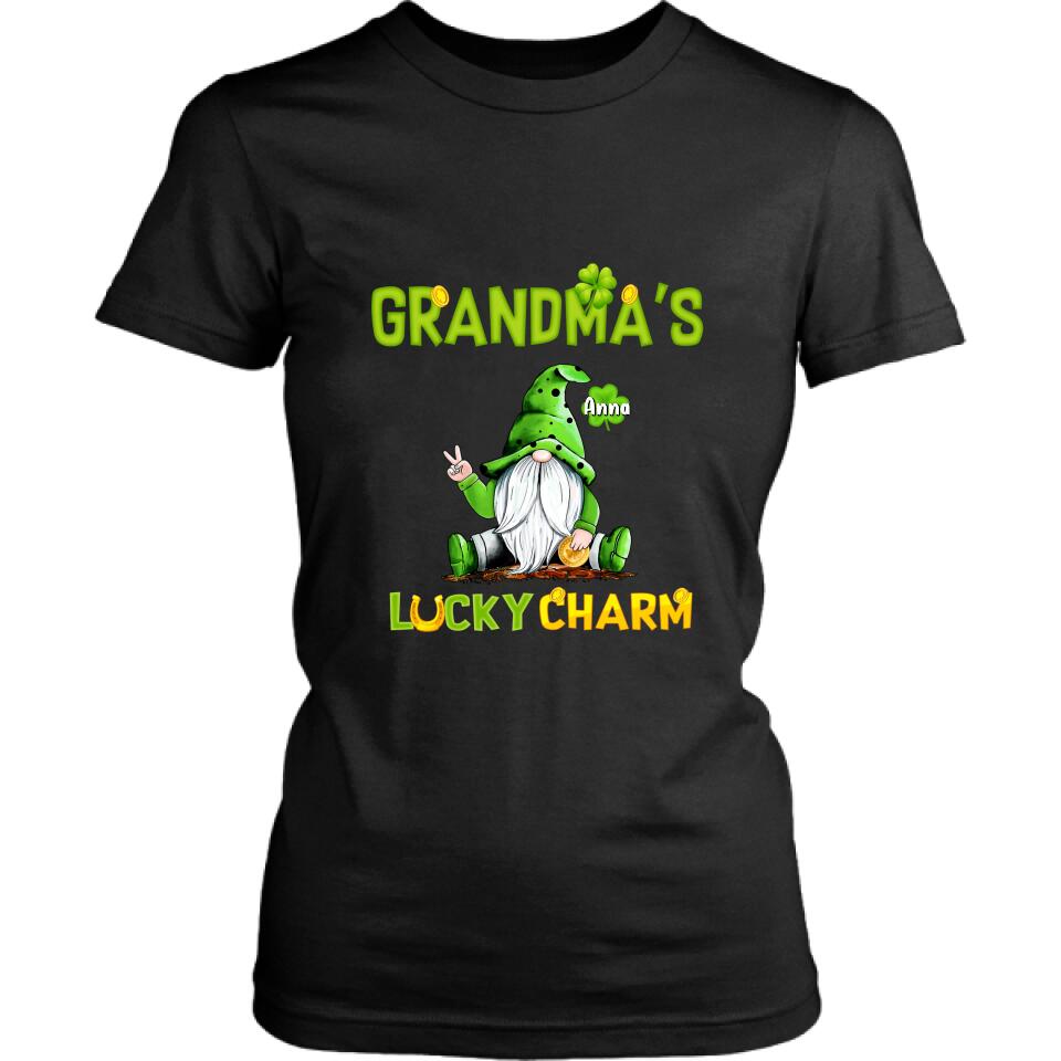 Personalized Shirt/Hoodie/Sweatshirt - Gift for Grandmother - Grandma's Lucky Charms - Up to 6 Grandkids