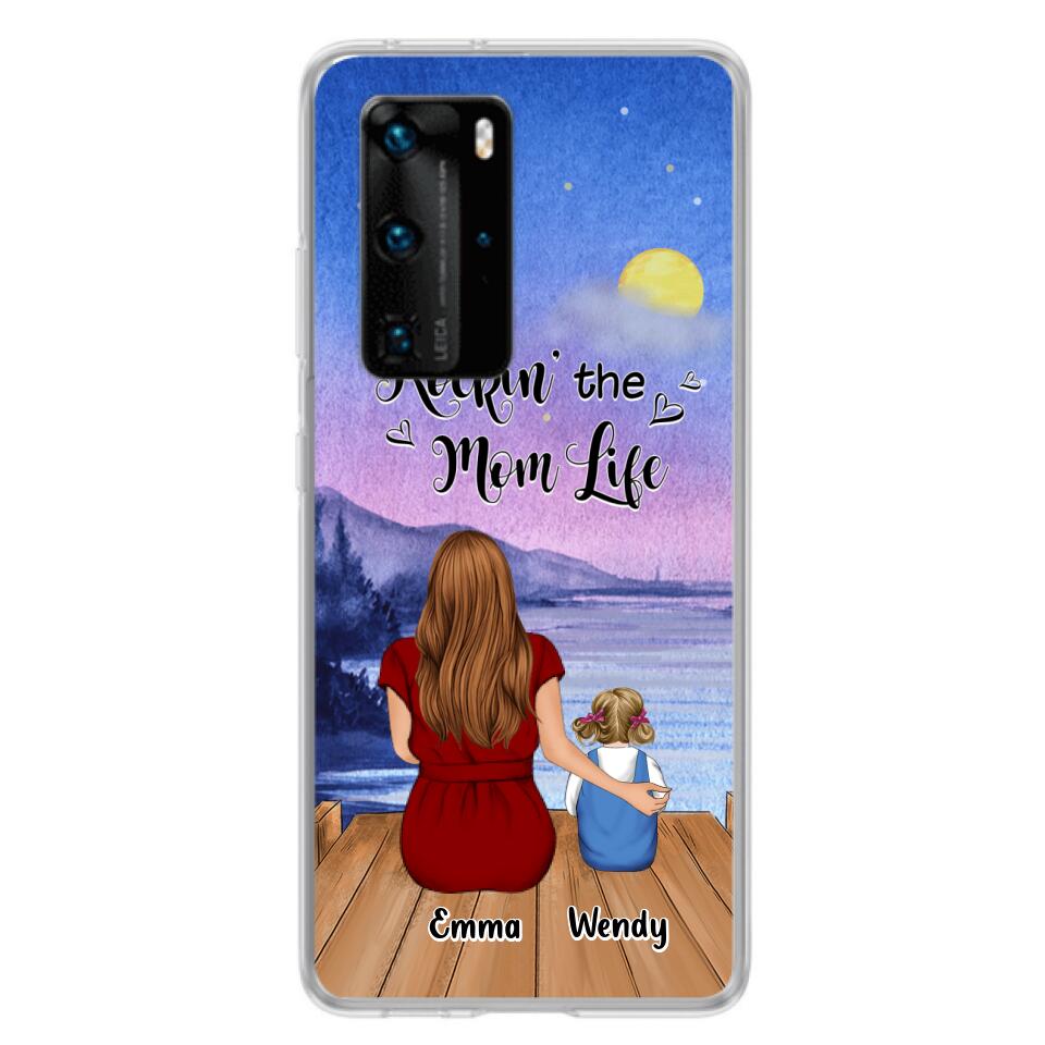 Personalized Mom Phone Case - Mom With Up to 5 Children - Best Gift For Mother's Day/Family - Rockin' The Mom Life - Case for Xiaomi, Huawei & Oppo