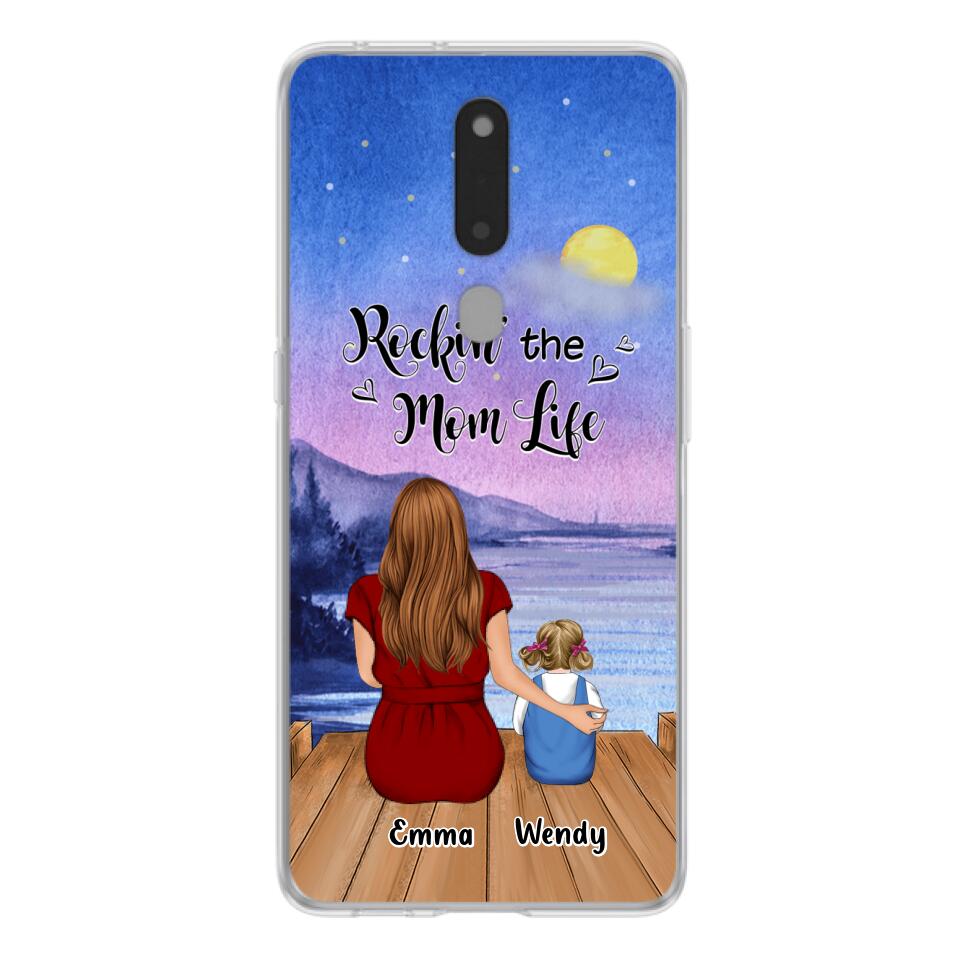 Personalized Mom Phone Case - Mom With Up to 5 Children - Best Gift For Mother's Day/Family - Rockin' The Mom Life - Case for Xiaomi, Huawei & Oppo