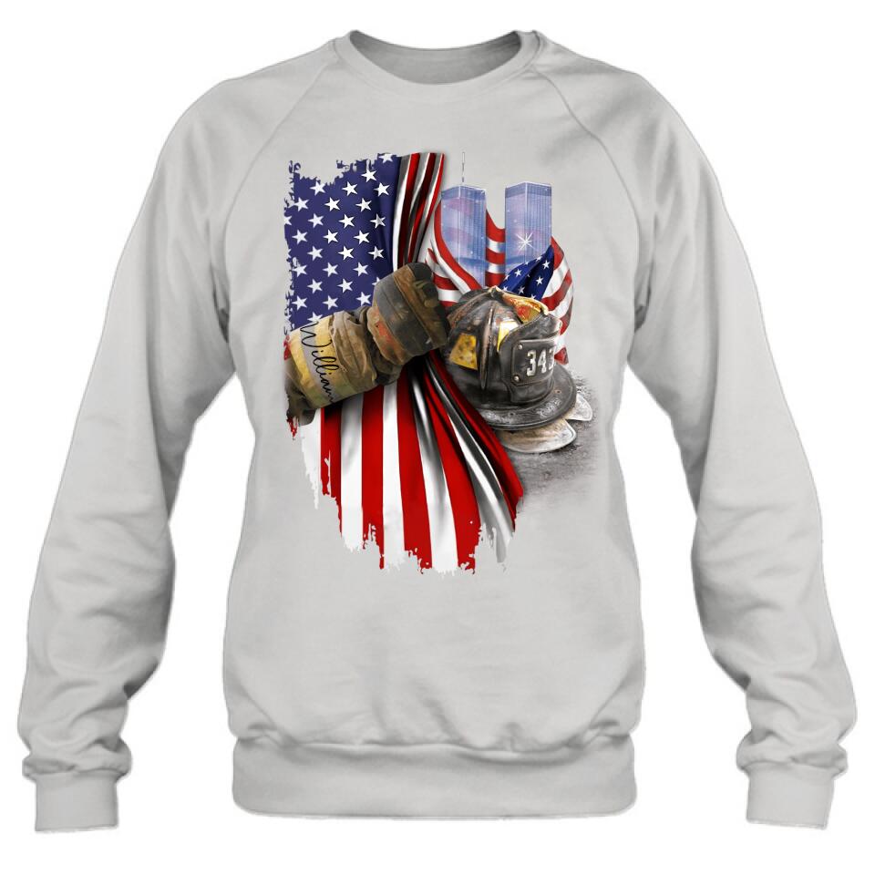 Personalized Fire Fighter Shirt/Hoodie - Gift Idea For 4th Of July Day