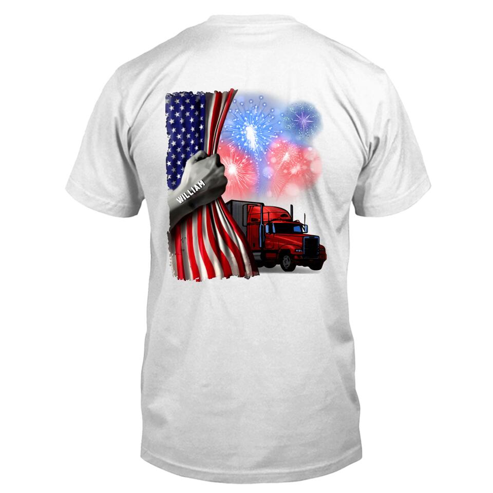Personalized Independence Day Shirt - Gift Idea For Trucker/Independence Day