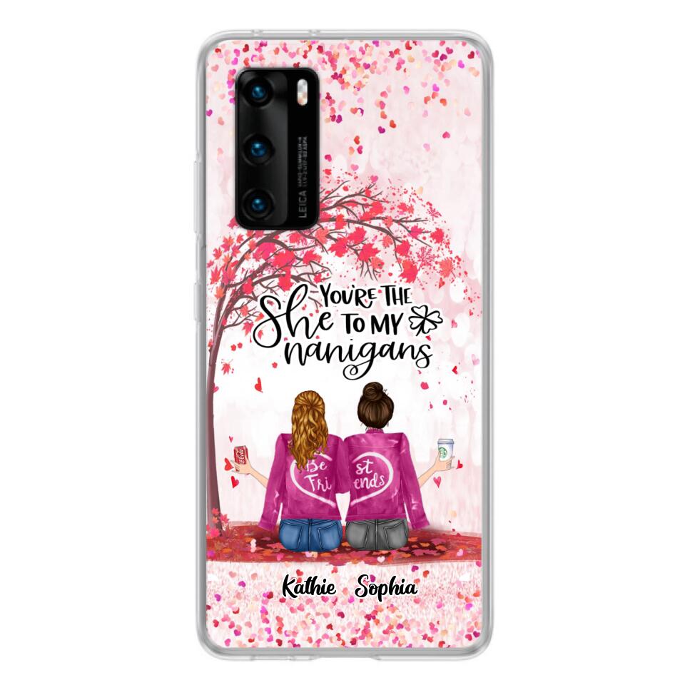 Personalized We Are Best Friends Phone Case - Gift Idea For Friends/Besties/Sisters - Up to 5 Girls - You're The She To My Nanigans - Case For Xiaomi, Oppo And Huawei