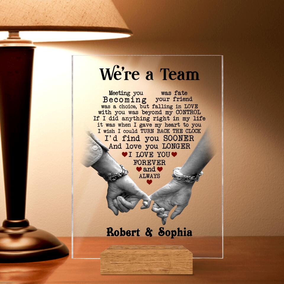 Personalized Couple Acrylic Plaque - Anniversary Gift For Couple - I Love You Forever And Always