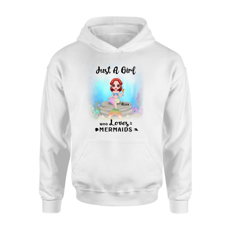Personalized Mermaid Friends Shirt - Gift Idea For Mermaid Lover - Just A Girl Who Loves Mermaids