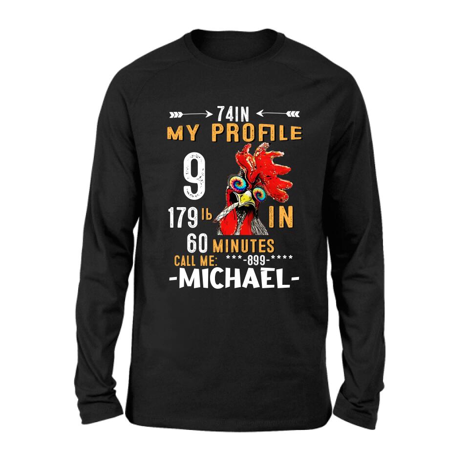 Personalized My Profile Cock Shirt/Pullover Hoodie - Gift Idea For Man