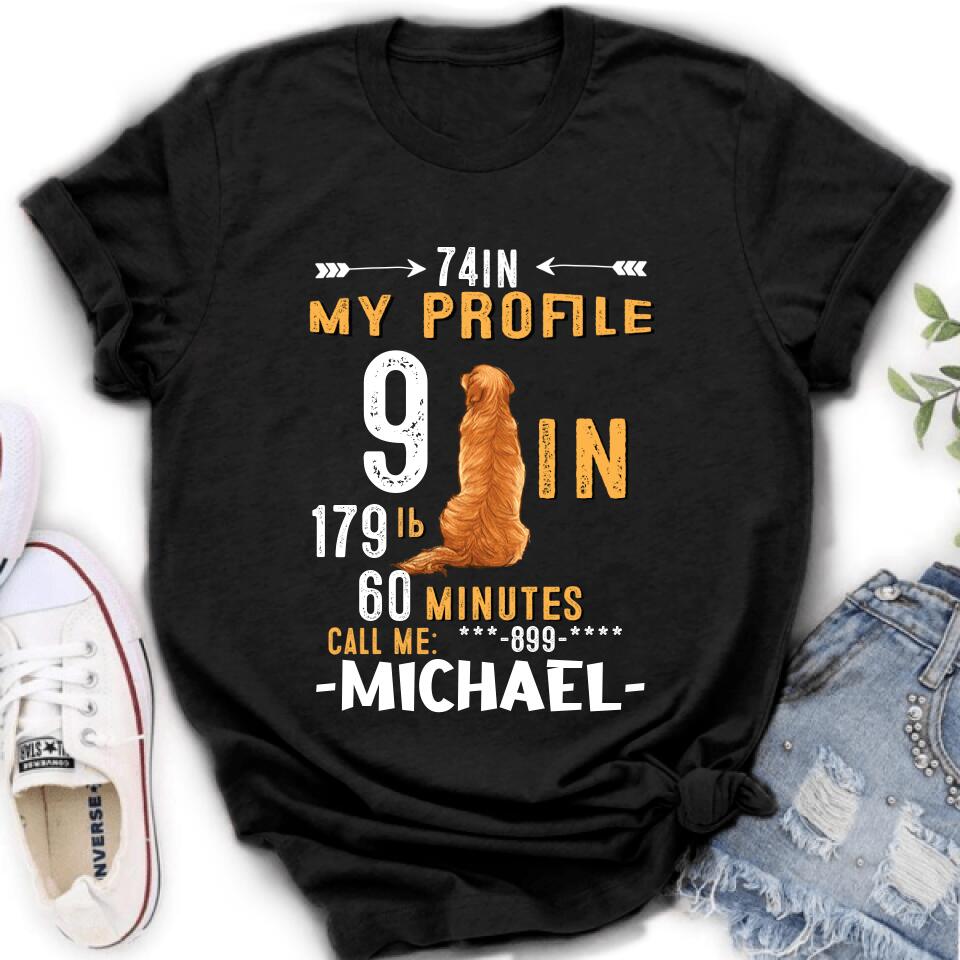 Personalized My Profile Shirt/Pullover Hoodie - Gift Idea For Man