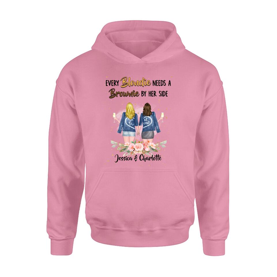 Personalized Bestie T-shirt/Long Sleeve/Sweatshirt/Hoodie - Gift Idea For Best Friend - Every Blondie Needs A Brownie By Her Side
