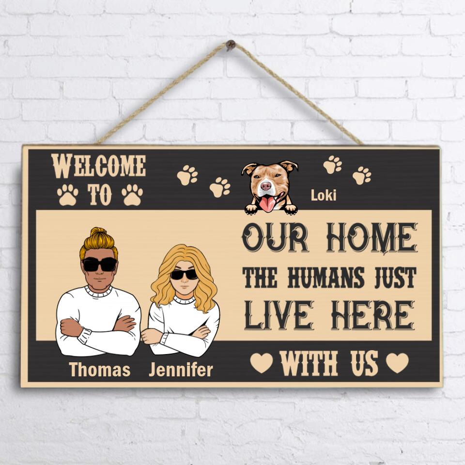 Personalized Spoiled Dogs/Cats Door Sign - Up to 7 Pets - Gift Idea For Dog/Cat Lover - Welcome To Our Home