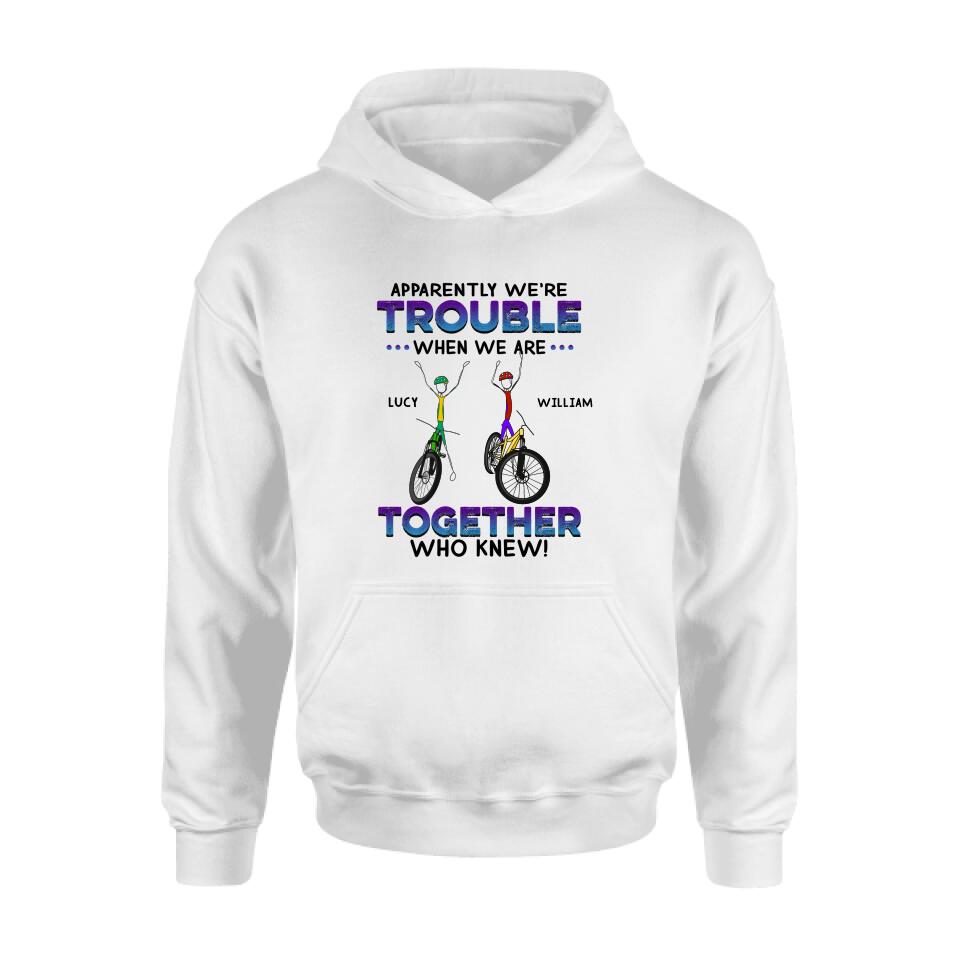 Personalized Cycling Friend Shirt/Pullover Hoodie - Gift Idea For Friends/Cycling Lover - We're More Than Just Cycling Friends
