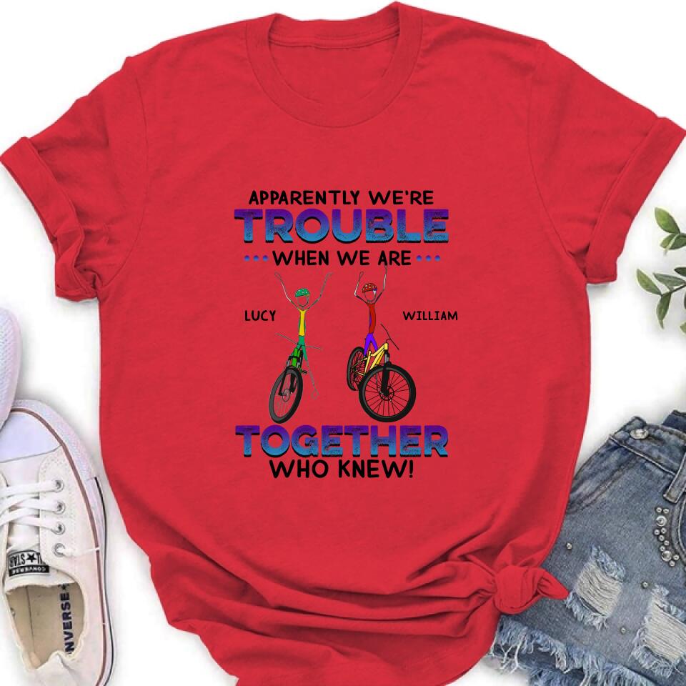 Personalized Cycling Friend Shirt/Pullover Hoodie - Gift Idea For Friends/Cycling Lover - We're More Than Just Cycling Friends