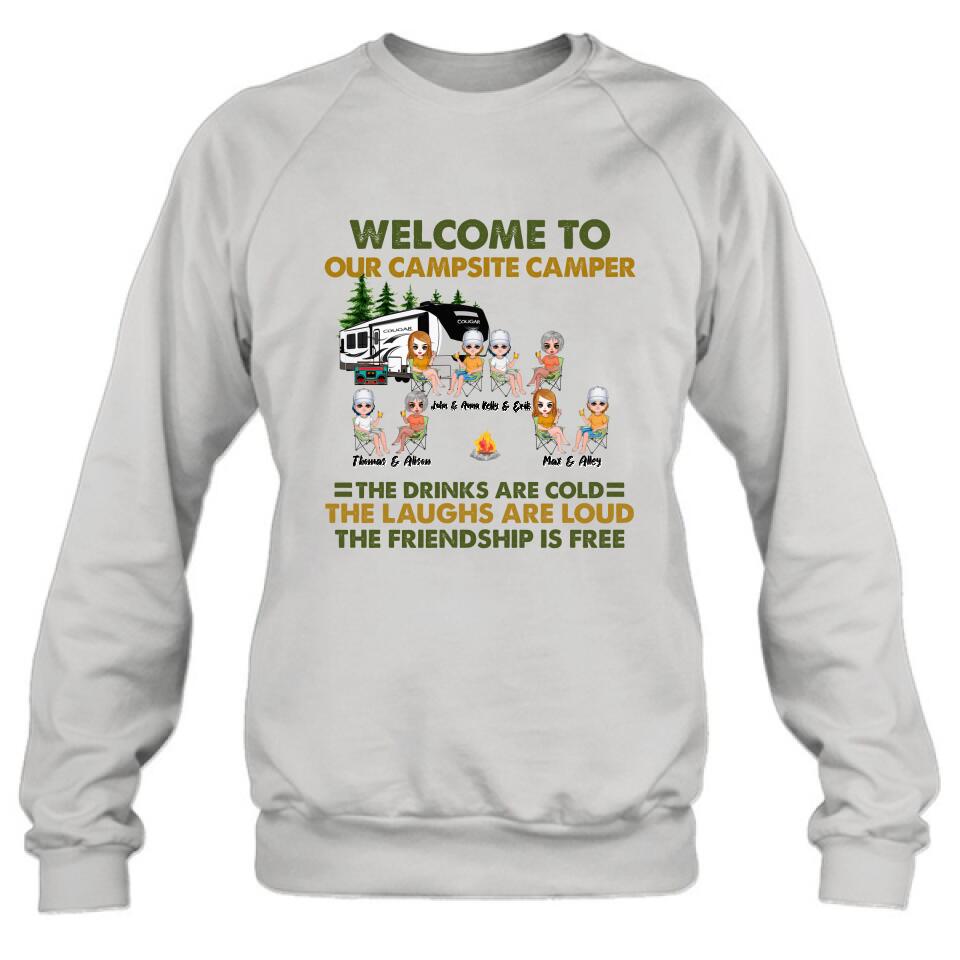 Personalized Camping Friends Shirt - Up to 8 People - Best Gift For Camping Lovers - Life Is Better When You're Camping With Friends
