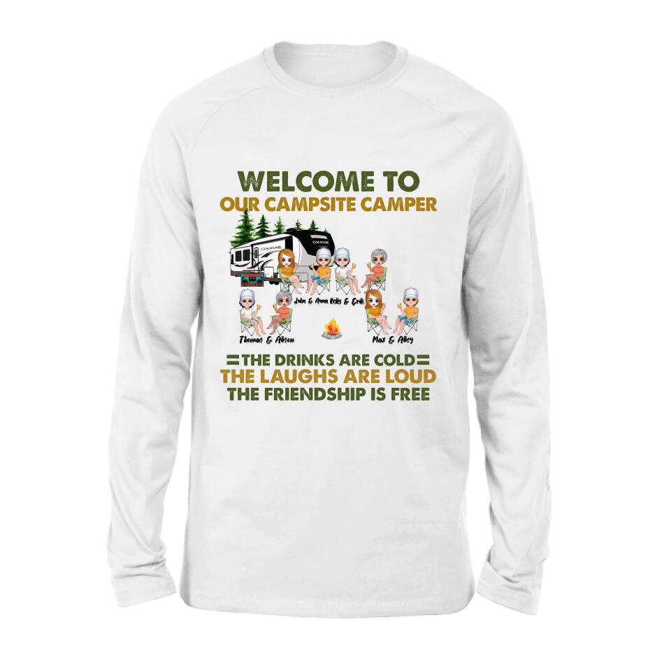 Personalized Camping Friends Shirt - Up to 8 People - Best Gift For Camping Lovers - Life Is Better When You're Camping With Friends